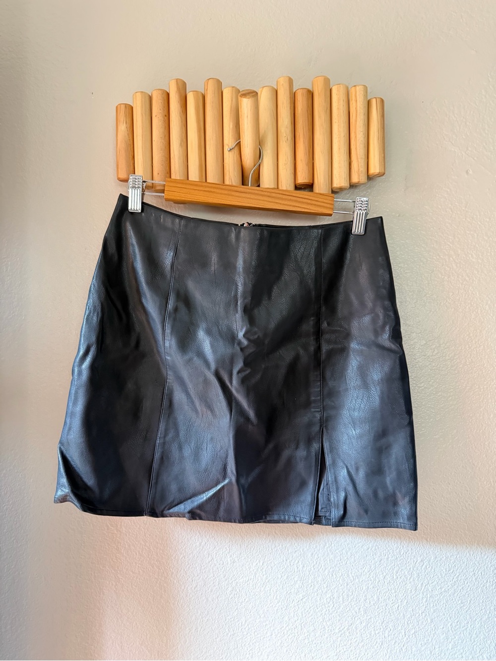 Black Faux Leather Mini Skirt - Contemporary Women's Style